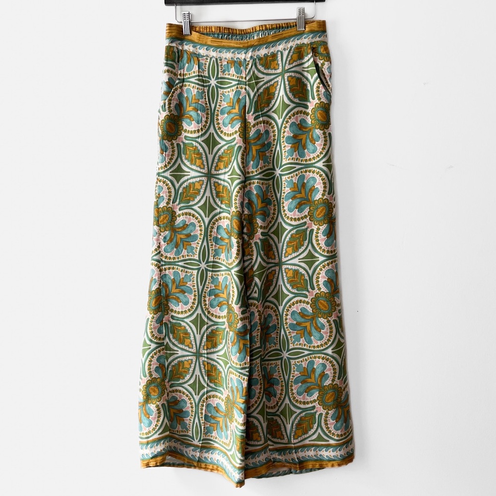 Haute Hippie Boho Printed Wide Leg Pants
